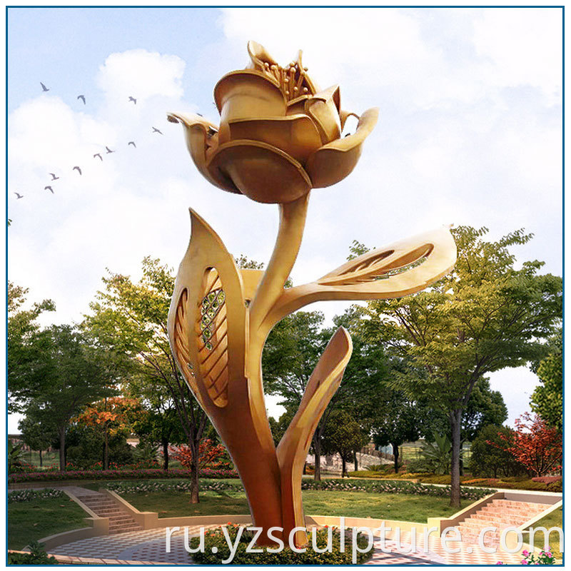 Stainless Steel Rose Sculpture